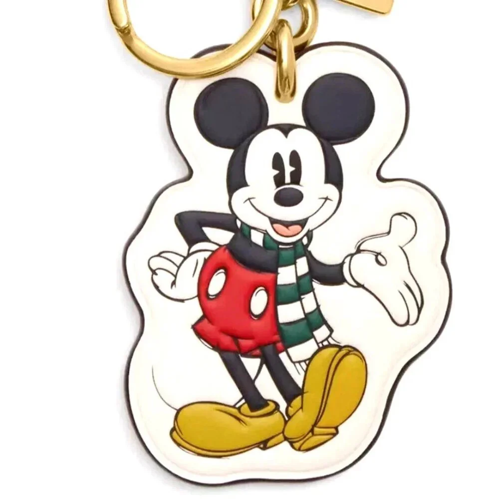 NWT Coach CN0009 Disney X Mickey Mouse Bag Charm Key Chain - Picture 2 of 3